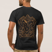 ゴールデン・ウィロー牧場Tシャツ - ブラック Tシャツ (裏面)