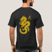 ゴールデン・ウォリアー・ドラゴン – 武の魂 (Bu no Tamashii) Tシャツ (裏面)