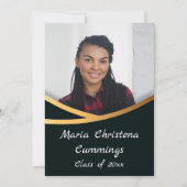 ゴールデン・エレガンス写真卒業クラス 招待状 (正面)