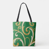 ゴールデン・エレガンス 苦茶色パターン トートバッグ (裏面)
