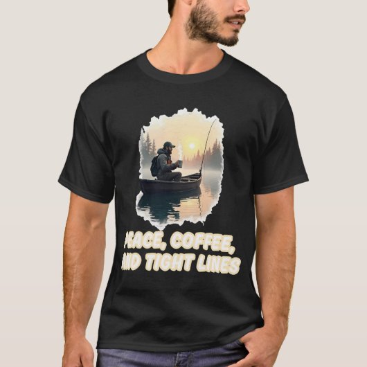 ゴールデン+カーぺ+サークル - 水生植物のある円形デザイン Tシャツ (正面)