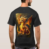 『ゴールデン・ガーディアン威厳のあるドラゴンTシャツ』 Tシャツ (裏面)