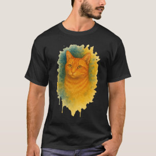 ゴールデン・グロー:水彩猫Tシャツ Tシャツ