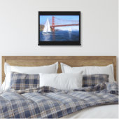 「ゴールデン・ゲートの下を帆走」 Canvas Print キャンバスプリント (インサイチュ (寝室))