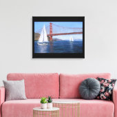 「ゴールデン・ゲートの下を帆走」 Canvas Print キャンバスプリント (インサイチュ (リビング))