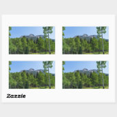 ゴールデン・ゲートの森の上のソロジン山頂 長方形シール (シート)