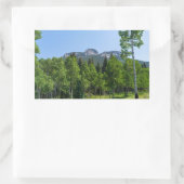 ゴールデン・ゲートの森の上のソロジン山頂 長方形シール (バッグ)