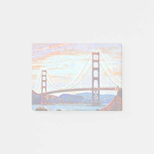 ゴールデン·ゲート·ブ絵画リッジズ ポストイット (正面)