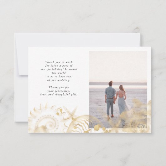 ゴールデン・コースト2枚結婚の写真 サンキューカード (裏面)