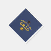 ゴールデン・サクセス卒業テーマ王室の- & 金ゴールド スタンダードカクテルナプキン (角)