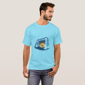 ゴールデン サッカーゴール ネオン スポーツ アート Tシャツ (正面フル)