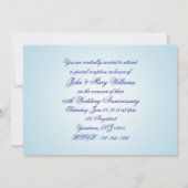 ゴールデン サファイア ブルー 45周年 結婚記念日 招待状 (裏面)