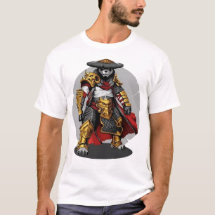 ゴールデン・サムライ・パンダ:優雅な戦士 Tシャツ