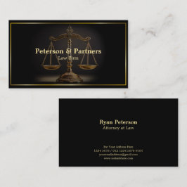 ゴールデン・スケール・オブ・ジャスティス金ゴールドブラック 名刺