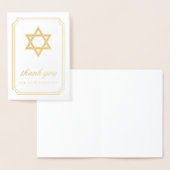 ゴールデン·スター·オブ·デイビッド·悔やみや弔慰ありがとう 箔カード (ディスプレー)