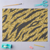 ゴールデン·ストライププリント、タイガー·ストライプパターン 薄葉紙 (クラフト)