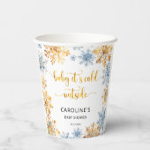 ゴールデン・スノーフレークベビー外は寒い 紙コップ (裏面)