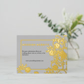 ゴールデン・スプレンダー結婚ズのウェブサイト 箔招待状ポストカード (立ち正面)