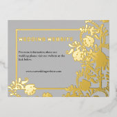 ゴールデン・スプレンダー結婚ズのウェブサイト 箔招待状ポストカード (正面)