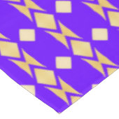 ゴールデン・ダイヤエレガント王室のモンド・ブルー・金ゴールド テーブルクロス (アングル)