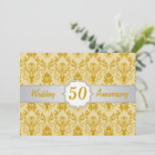 ゴールデン ダマスク 50周年 結婚記念日 招待状 (スタンド正面)