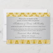 ゴールデン ダマスク 50周年 結婚記念日 招待状 (裏面)