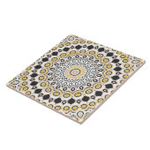 ゴールデン＆チャコールマンダラ柄 タイル (側面)