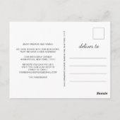 ゴールデン チャコール ニューノーマル アドレス ムービング アナウンスメント ポストカード (裏面)