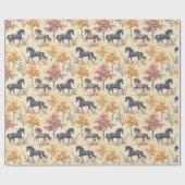 ゴールデン・ツリーズのホース西ヴィンテージの牡馬 ラッピングペーパー (フラット)