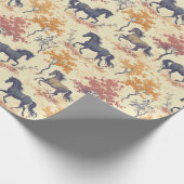 ゴールデン・ツリーズのホース西ヴィンテージの牡馬 ラッピングペーパー (角)