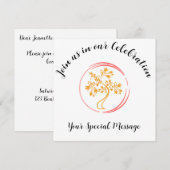 ゴールデン・ツリー・オブ・ライフ・エンド・オブ・トリートメント・パーティー 招待状 (正面/裏面)