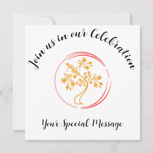 ゴールデン・ツリー・オブ・ライフ・エンド・オブ・トリートメント・パーティー 招待状 (正面)