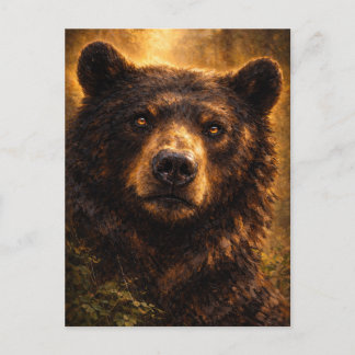 ゴールデン・ティンバー | クマの野生動物アート | ポストカード