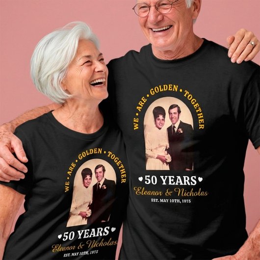 ゴールデン・トゥギャザー 50周年記念の結婚記念写真 Tシャツ