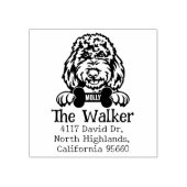 ゴールデン・ドードル・ドッグ差出人住所、 ラバースタンプ (インプリント)