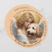 ゴールデン・ドードル・ラブ決して死なない同情カード サンキューカード (正面/裏面)