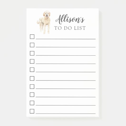 ゴールデン·ドーパーソナライズされたドル·トゥ·ド·リスト ポストイット (正面)