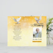 ゴールデン&ドーブ葬儀プログラムテンプレート (スタンド正面)