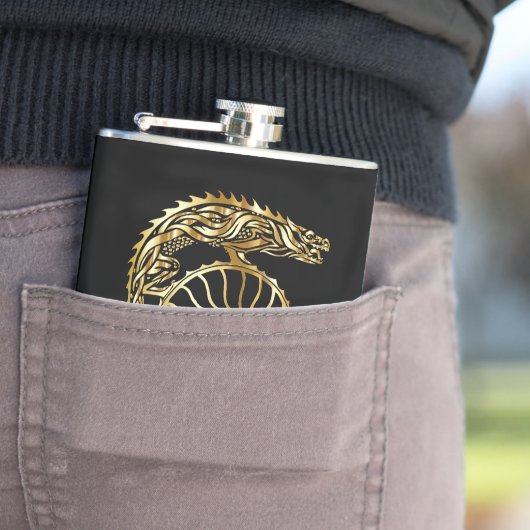 ゴールデン・ナイト・アーマー・ヘルメットフォージの金ゴールド・テクスチャ フラスク (インサイチュ)