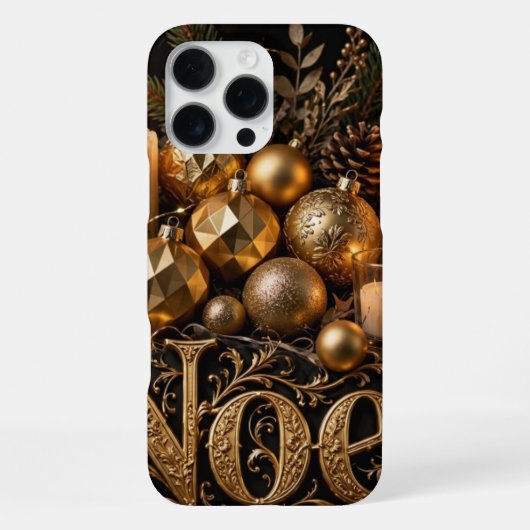 ゴールデン・ノエル・キャンドルiPhoneケース iPhoneケース (裏面)