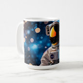 ゴールデン・バイザー宇宙飛行士の肖像 コーヒーマグカップ (正面左)