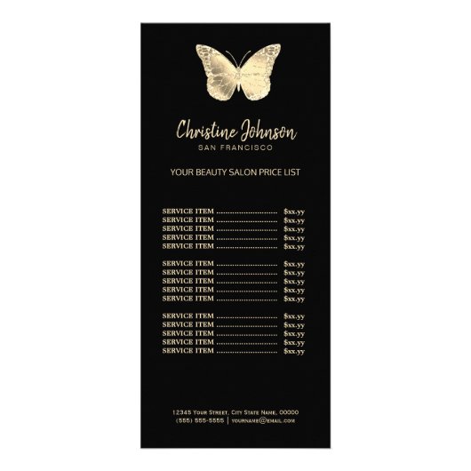 ゴールデン・バタフライ・ラック・カード ラックカード (正面)