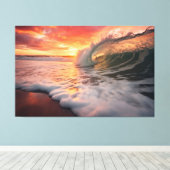 ゴールデン・バレル海岸写真写実的デジタルアート キャンバスプリント (インサイチュ (ウッドフロア))