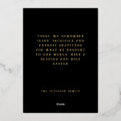 ゴールデン・バースト・ライト付き十字架上の紫のサッシ 箔シーズンカード (裏面)