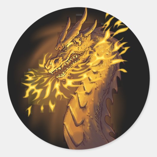 ゴールデン・ファイア・ドラゴン ラウンドシール (正面)