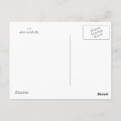 ゴールデン・フィールド越しのクレーン ポストカード (裏面)