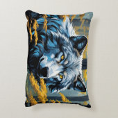 ゴールデン・フォレストのグレーウルフ アクセントクッション (裏面(縦))