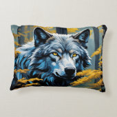 ゴールデン・フォレストのグレーウルフ アクセントクッション (裏面)