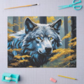 ゴールデン・フォレストのグレーウルフ 薄葉紙 (クラフト)