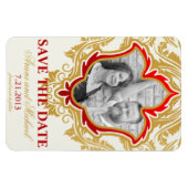 ゴールデン・フラリシズの写真セーブザデートマグネット マグネット (横)